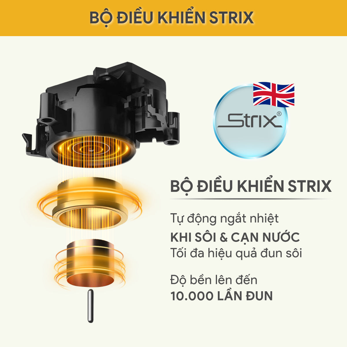Ấm Đun Siêu Tốc BlueStone KTB-3456 1.7 Lít 1800W