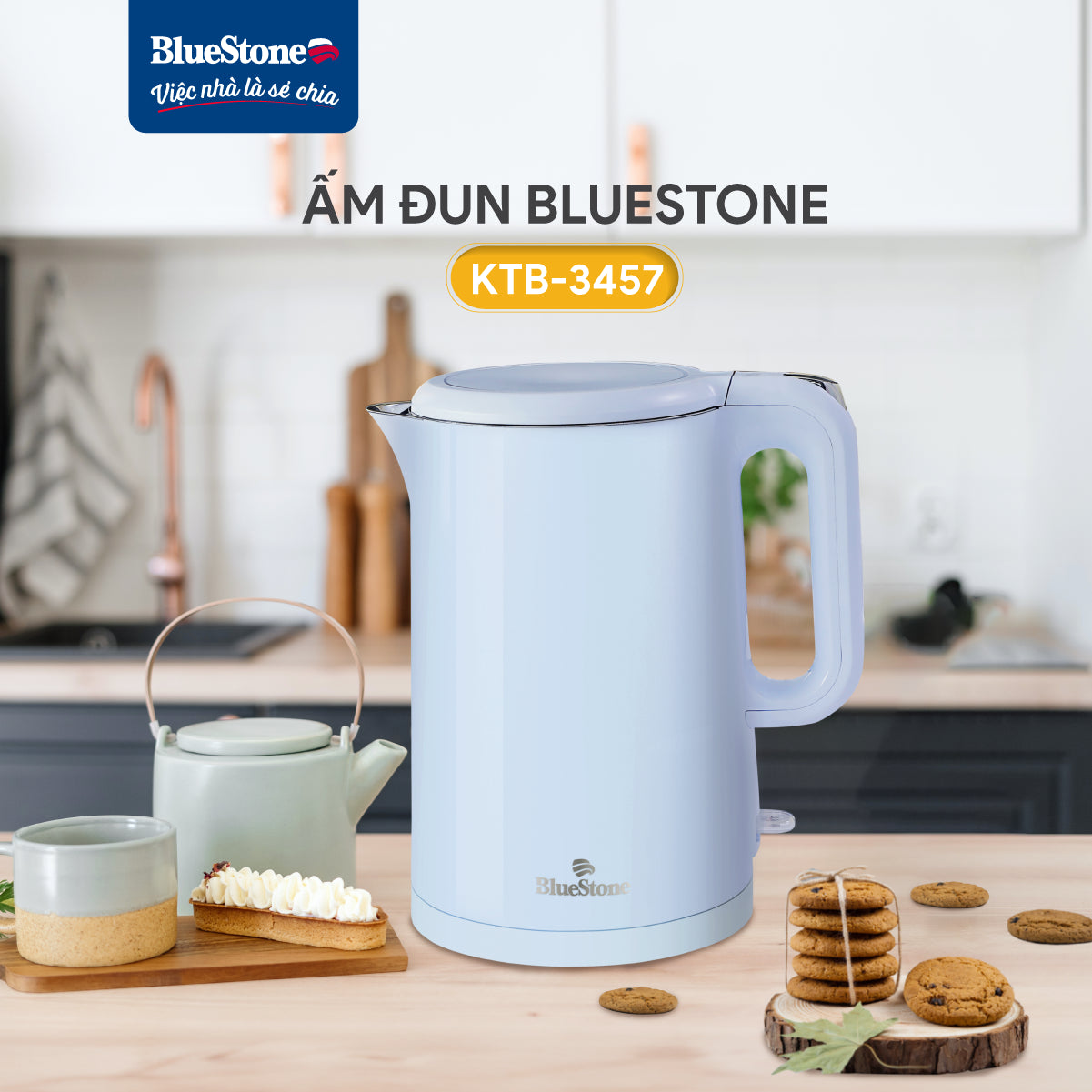 Ấm Đun Siêu Tốc BlueStone KTB-3457 1.5 Lít 1800W