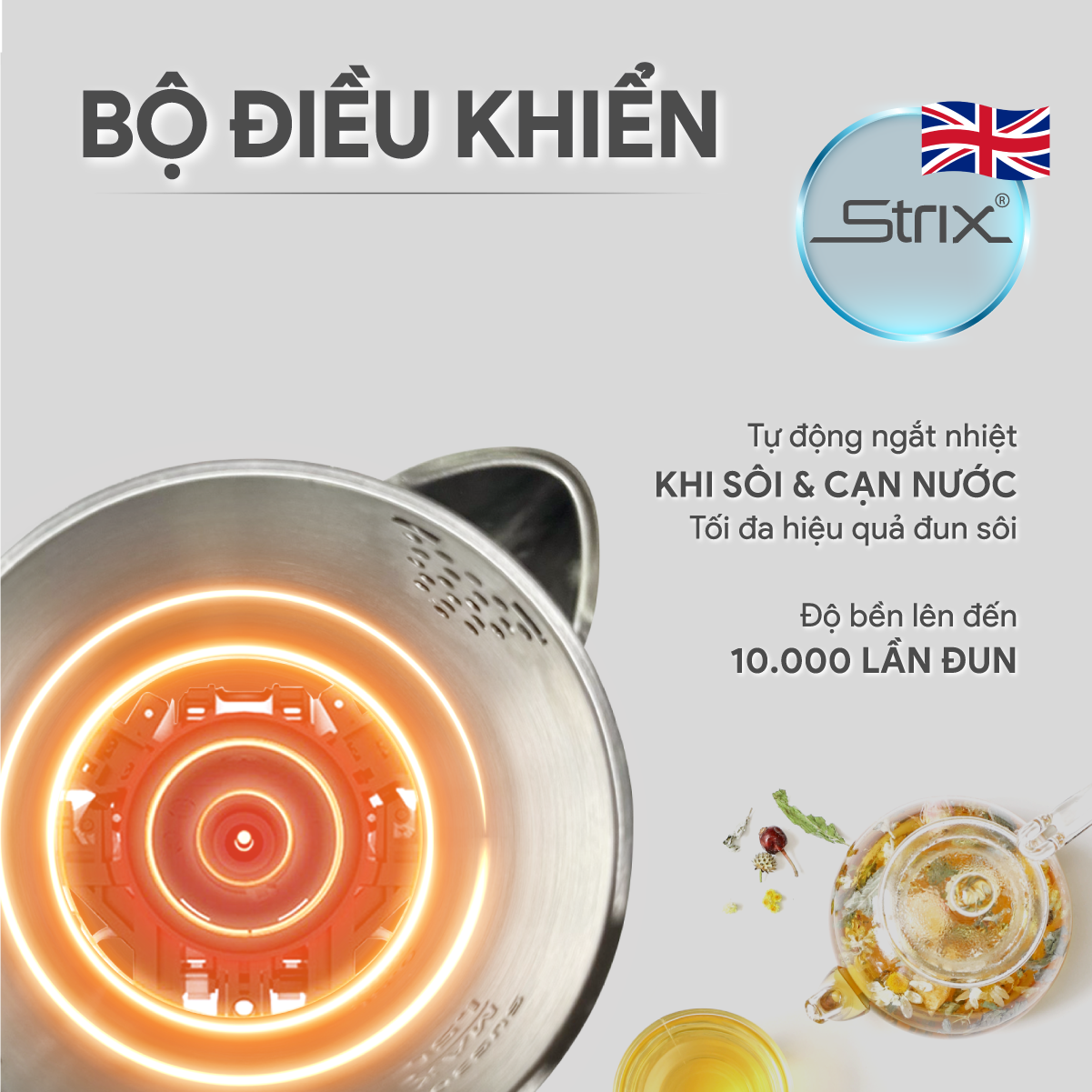 Ấm Đun Siêu Tốc BlueStone KTB-3466 1.5 Lít 2200W