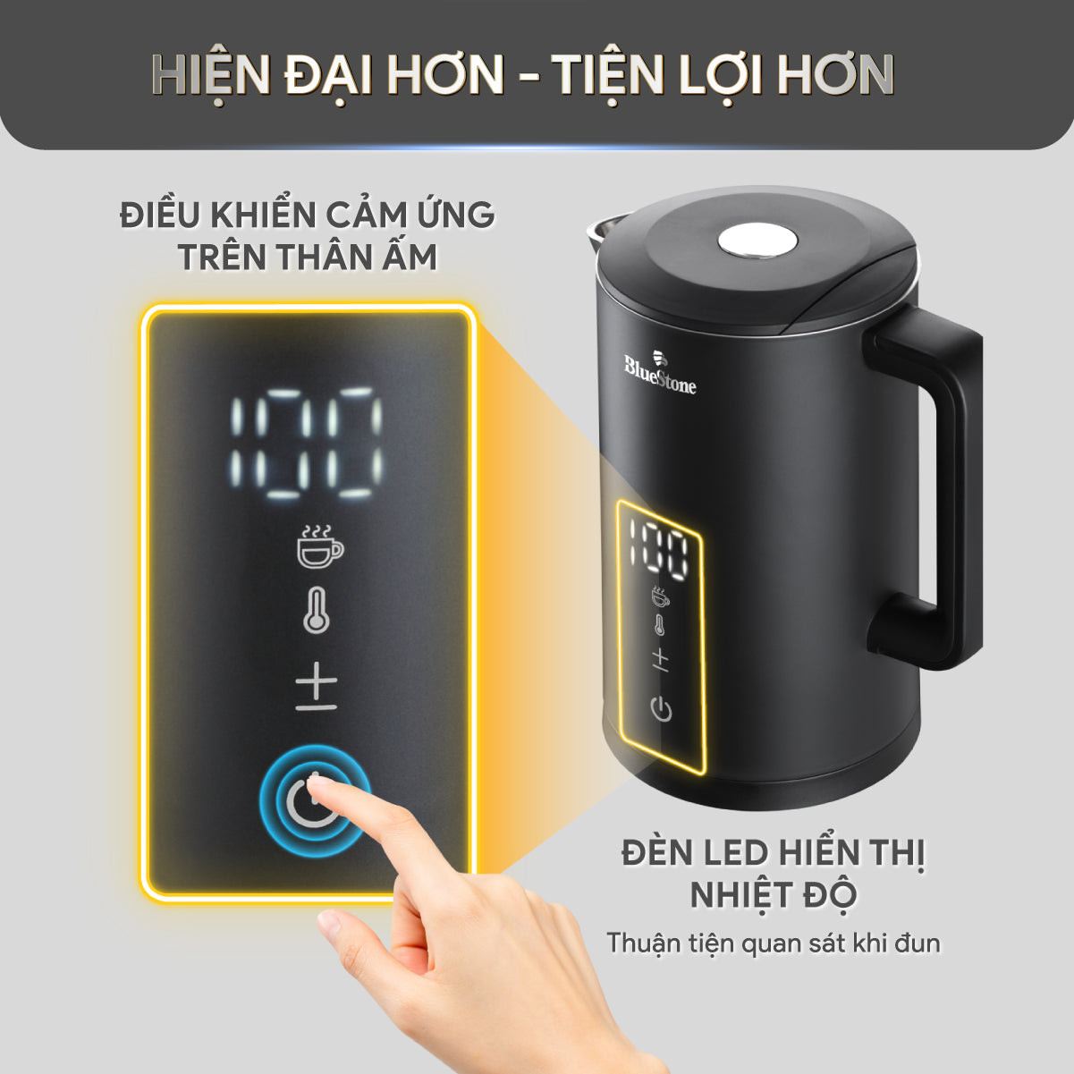 Ấm Đun Siêu Tốc BlueStone KTB-3466 1.5 Lít 2200W