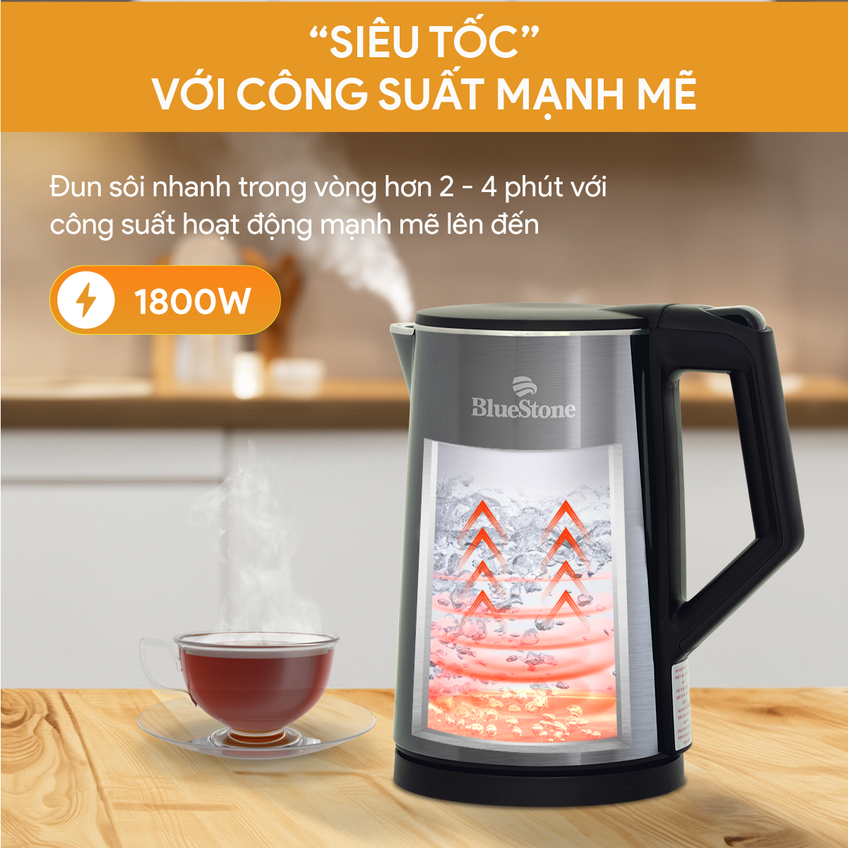 Ấm Đun Siêu Tốc BlueStone KTB-3471 1.5 Lít 1800W