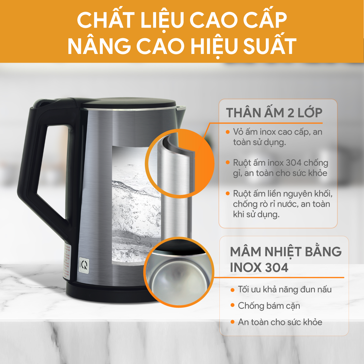Ấm Đun Siêu Tốc BlueStone KTB-3471 1.5 Lít 1800W