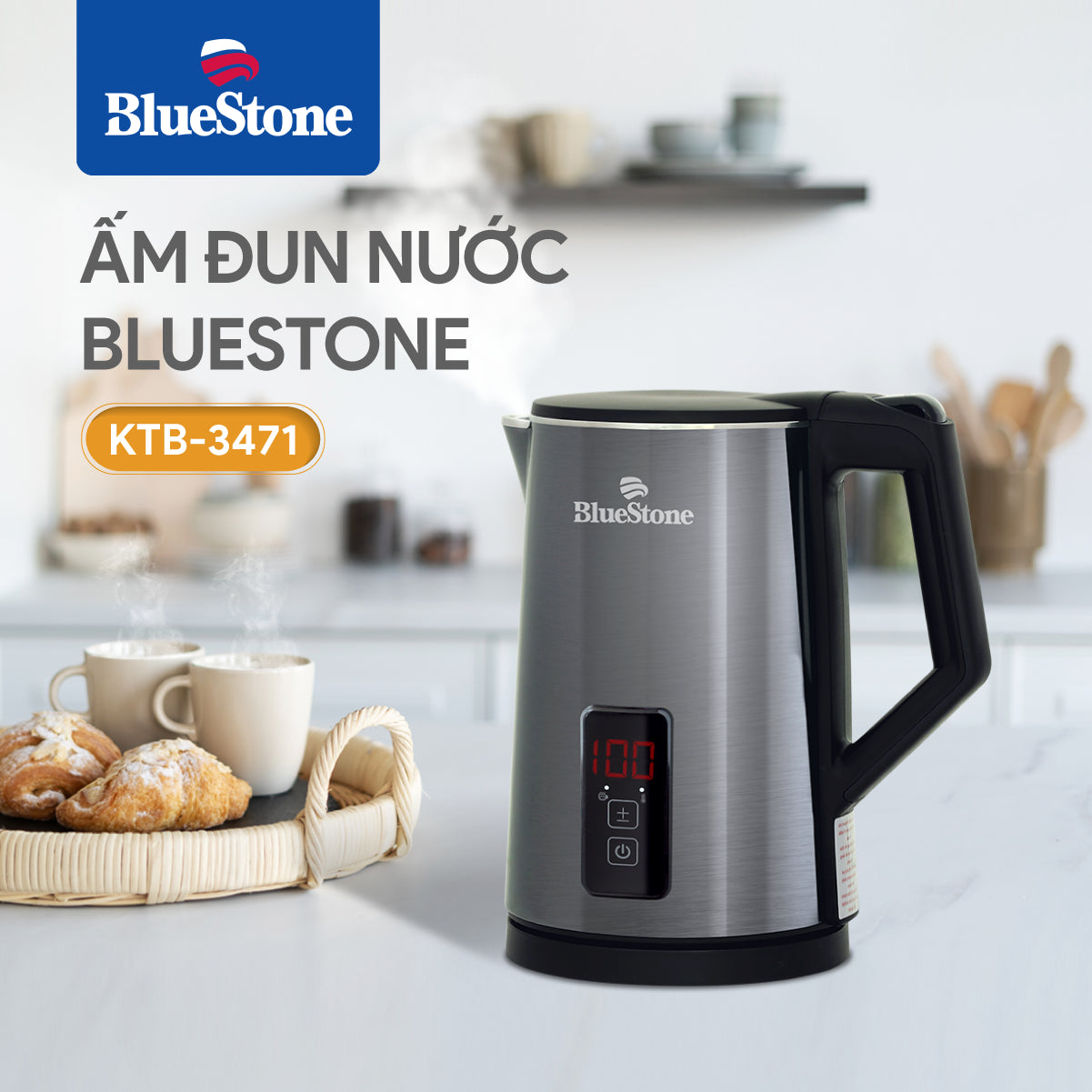 Ấm Đun Siêu Tốc BlueStone KTB-3471 1.5 Lít 1800W