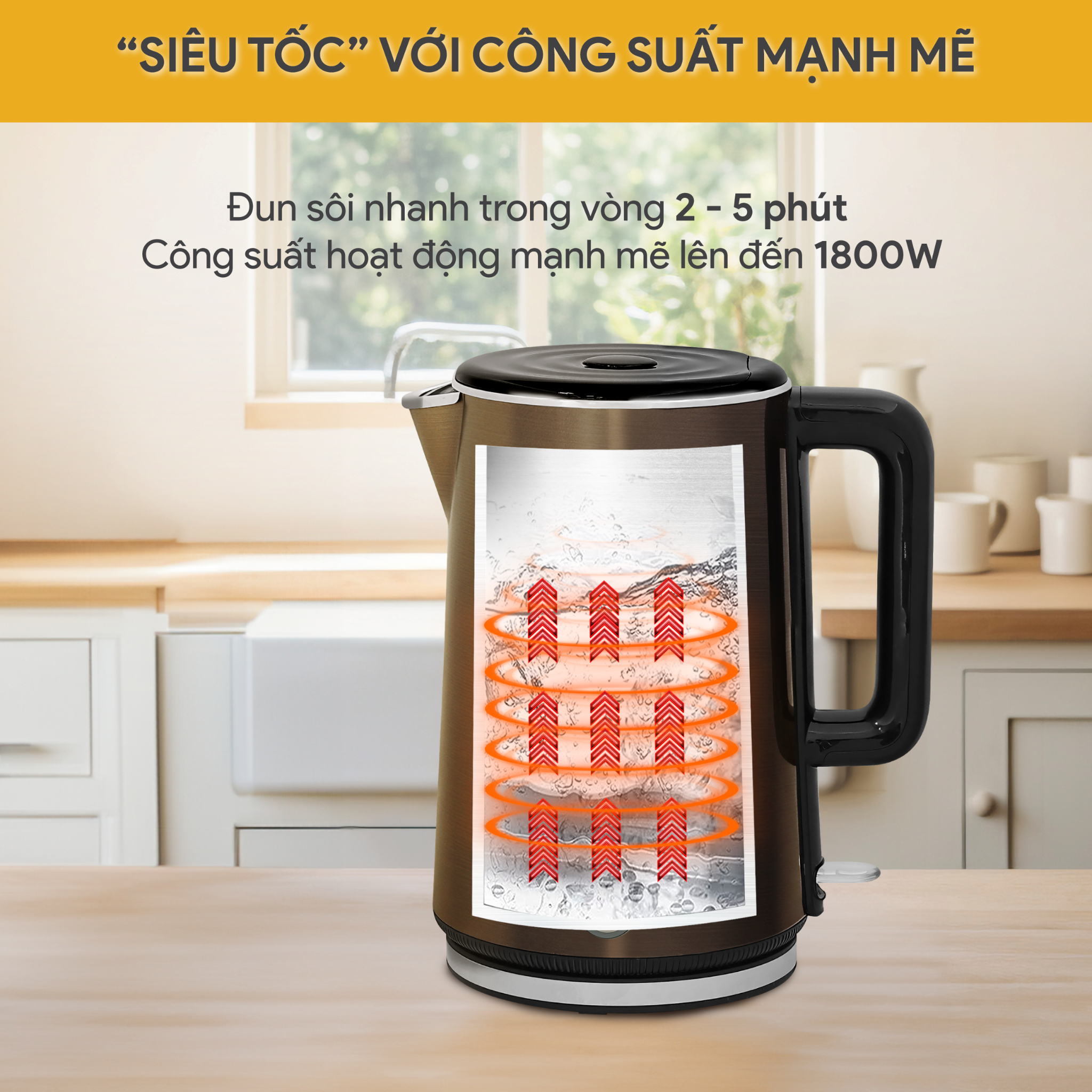 Ấm Đun Siêu Tốc BlueStone KTB-3476 1.7 Lít 1800W