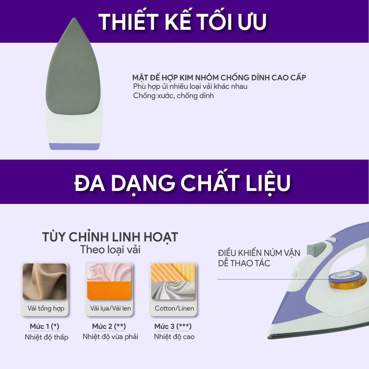 Bàn Ủi Khô BlueStone DIB-3728 1100-1300W