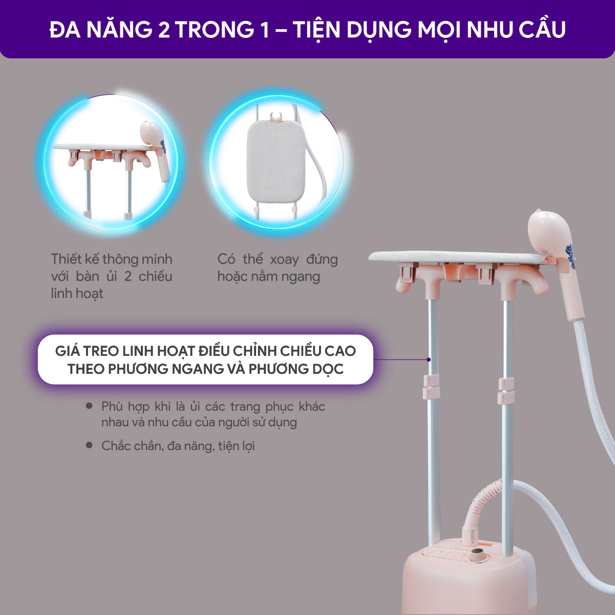 Bàn Ủi Hơi Bước Đứng BlueStone GSB-3955