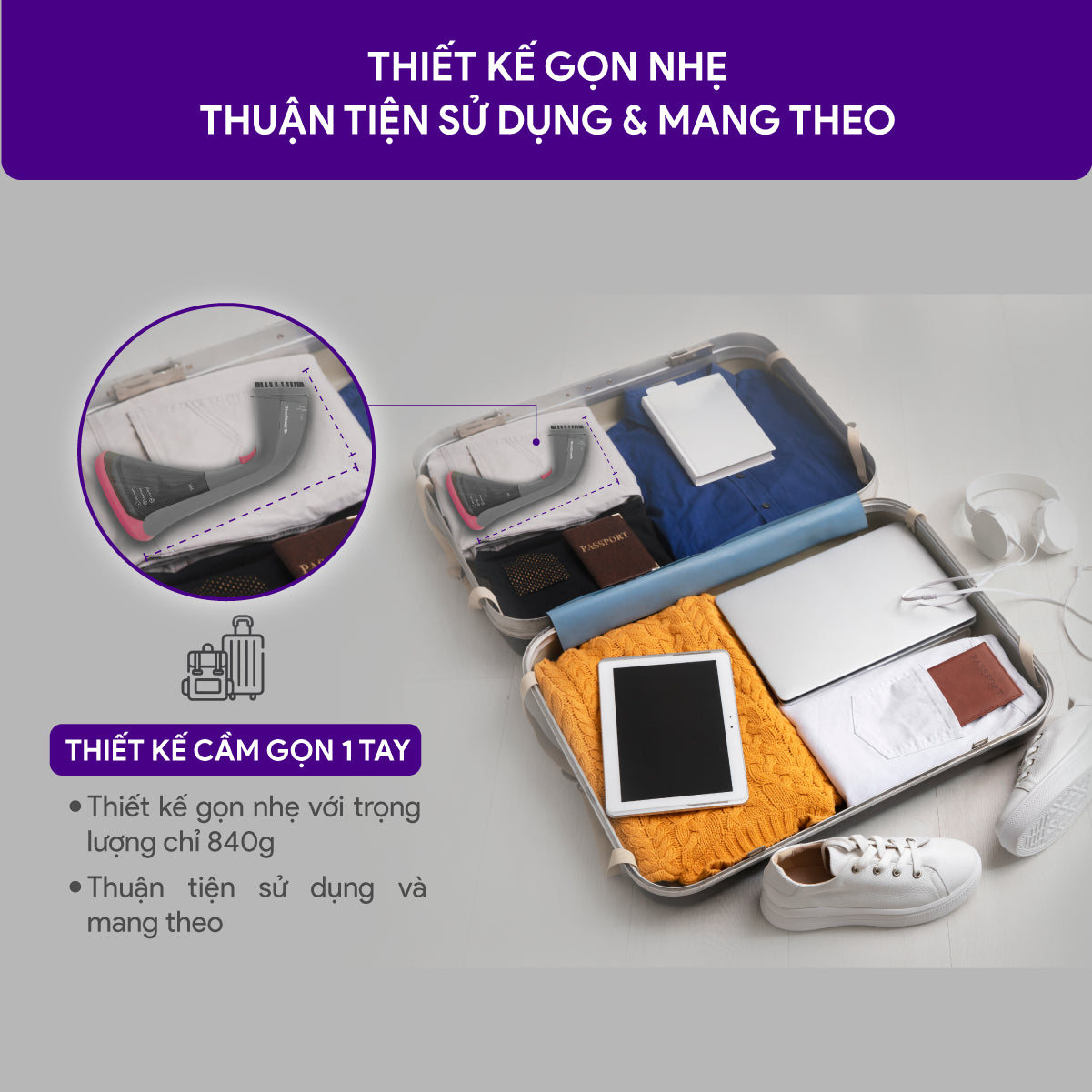 Bàn Ủi Hơi Nước Cầm Tay BlueStone GSB-4033 1370-1630W