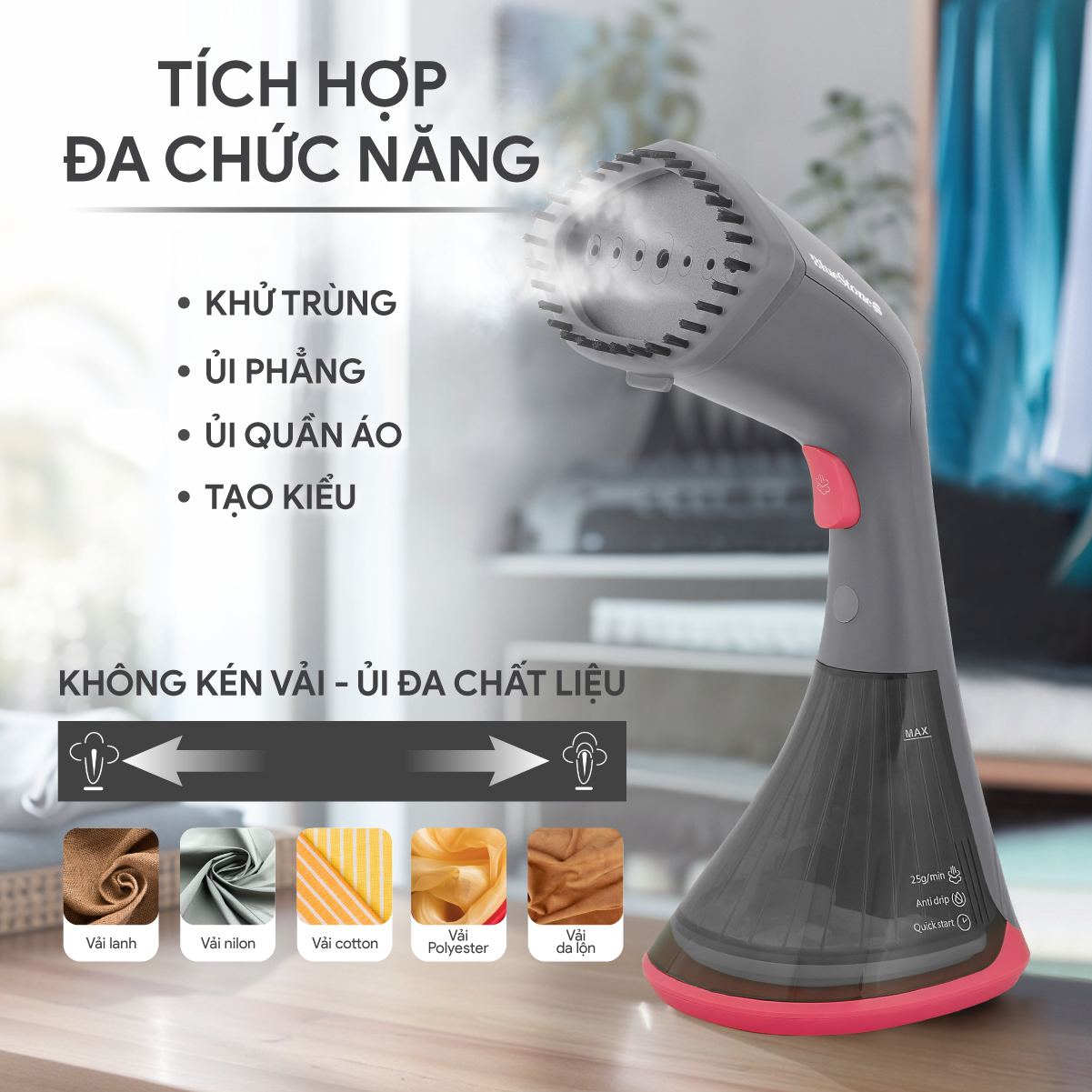 Bàn Ủi Hơi Nước Cầm Tay BlueStone GSB-4033 1370-1630W