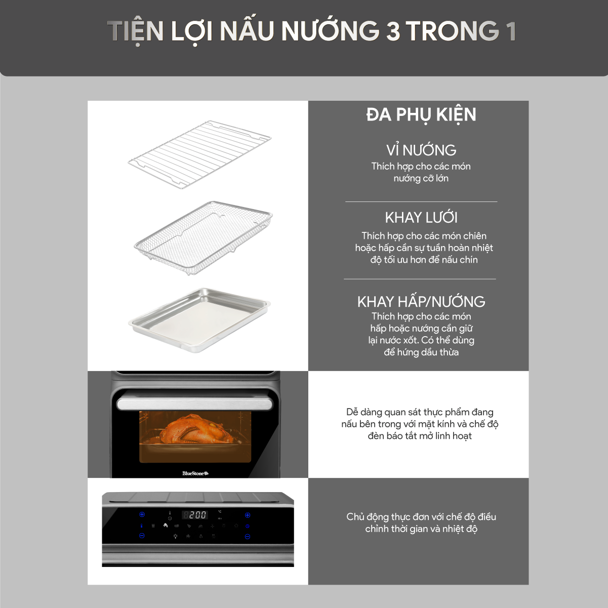 Nồi Chiên Hơi Nước BlueStone AFB-5895 24 Lít 1650W