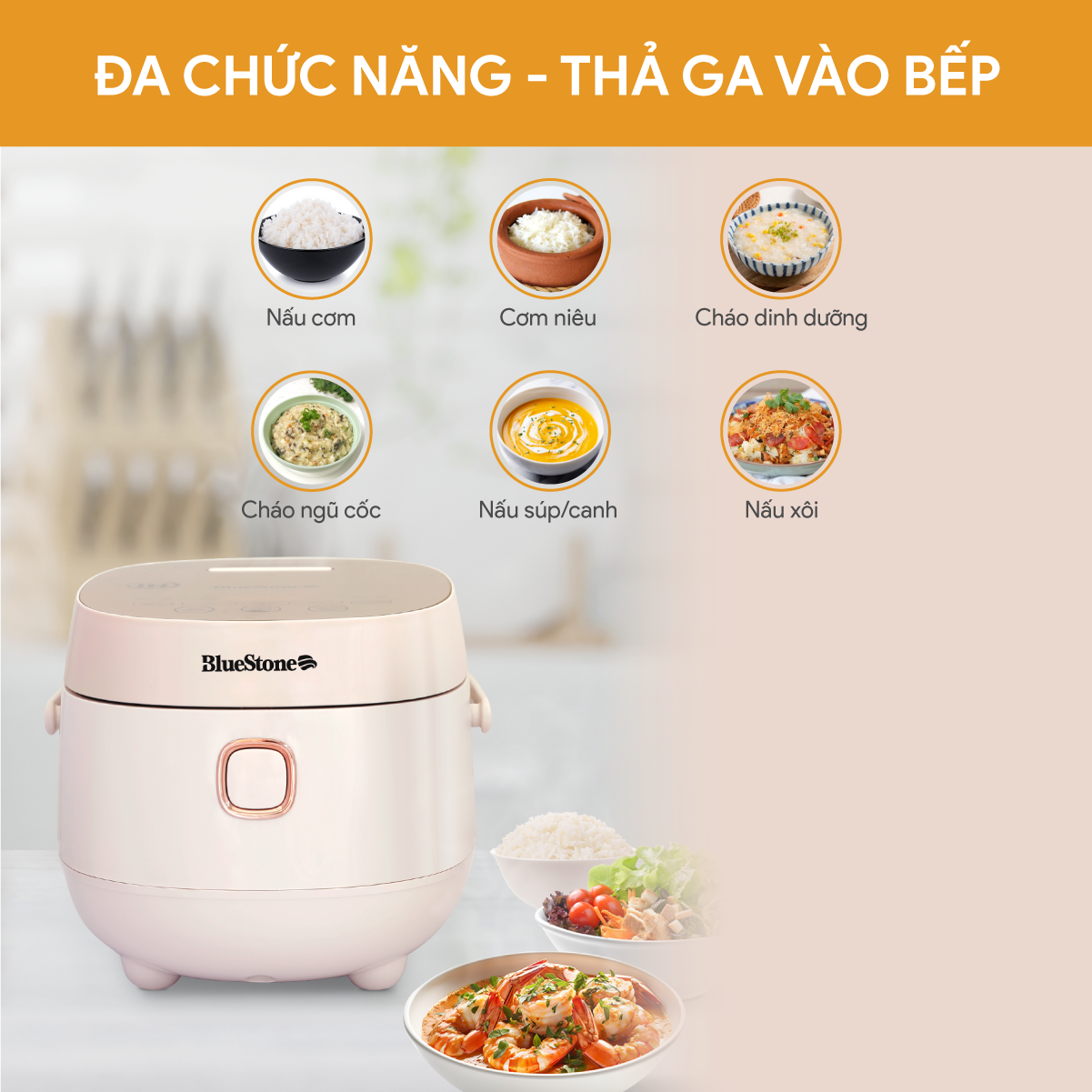 Nồi Cơm Điện Cao Tần BlueStone RCB-5981 1.2 Lít 1200W