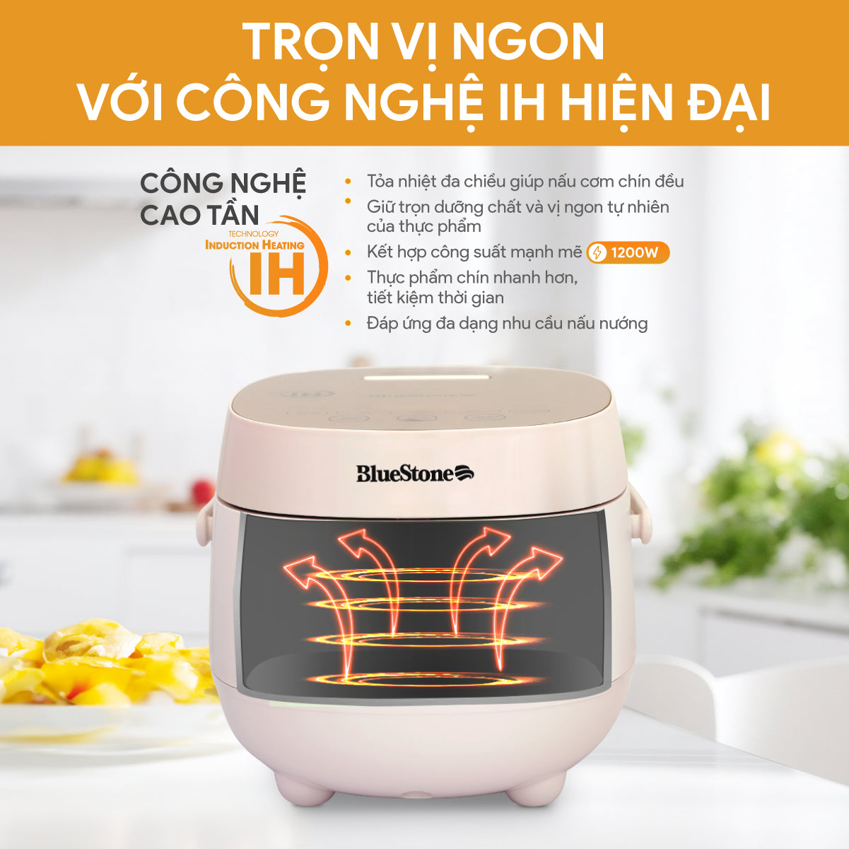 Nồi Cơm Điện Cao Tần BlueStone RCB-5981 1.2 Lít 1200W