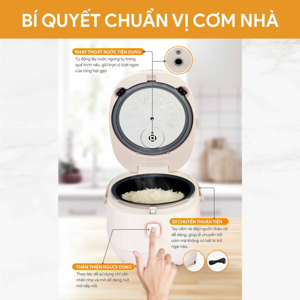 Nồi Cơm Điện Cao Tần BlueStone RCB-5981 1.2 Lít 1200W