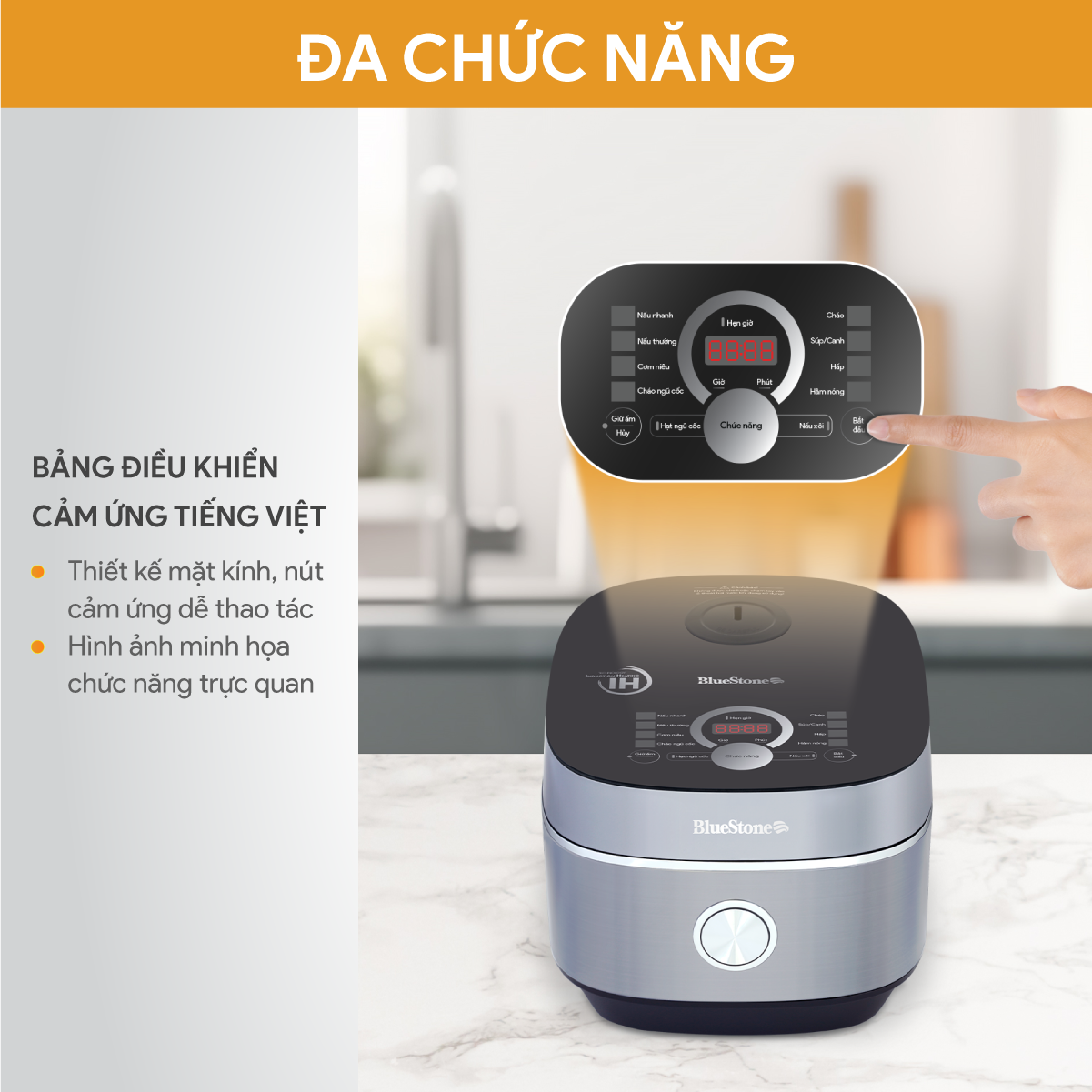 Nồi Cơm Điện Cao Tần BlueStone RCB-5995 1.5 Lít 1200W