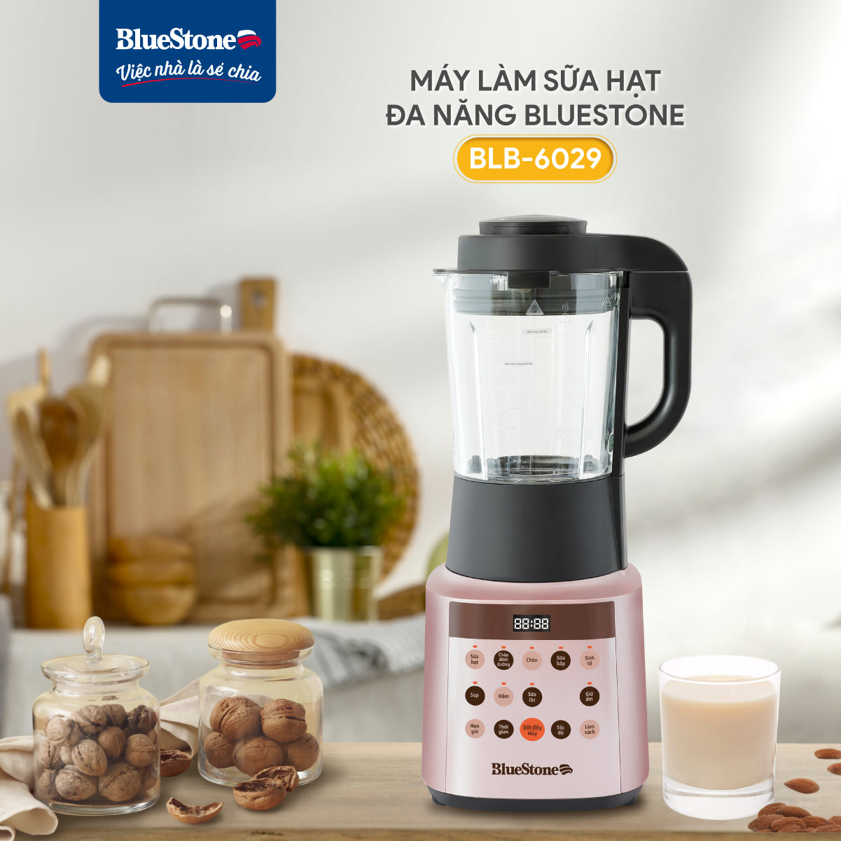 Máy Làm Sữa Hạt Đa Năng BlueStone BLB-6029 1.75 Lít 900W