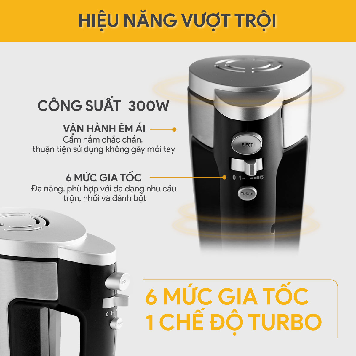 Máy Đánh Trứng Cầm Tay BlueStone HMB-6333S 300W