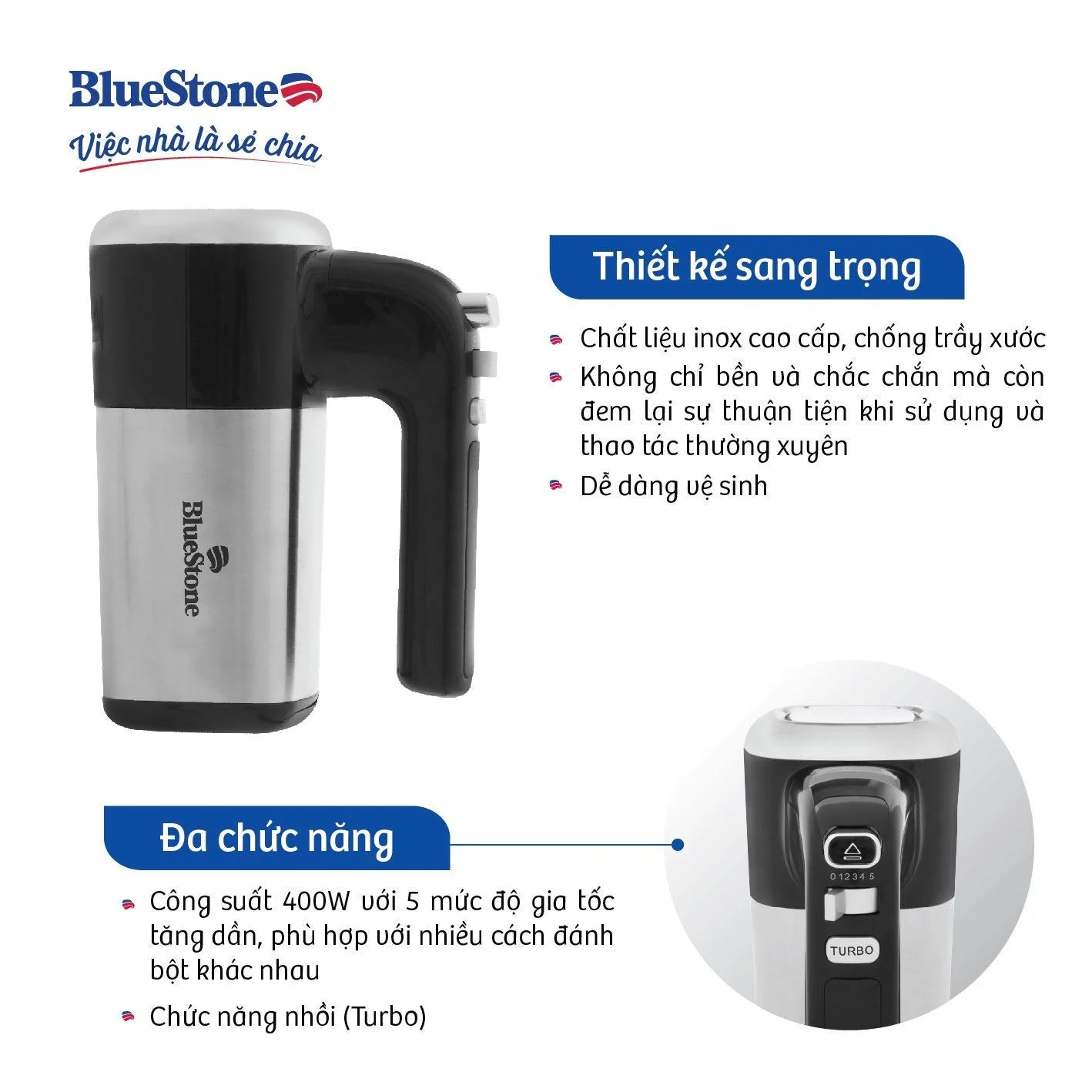 Máy Đánh Trứng BlueStone HMB-6338 400W