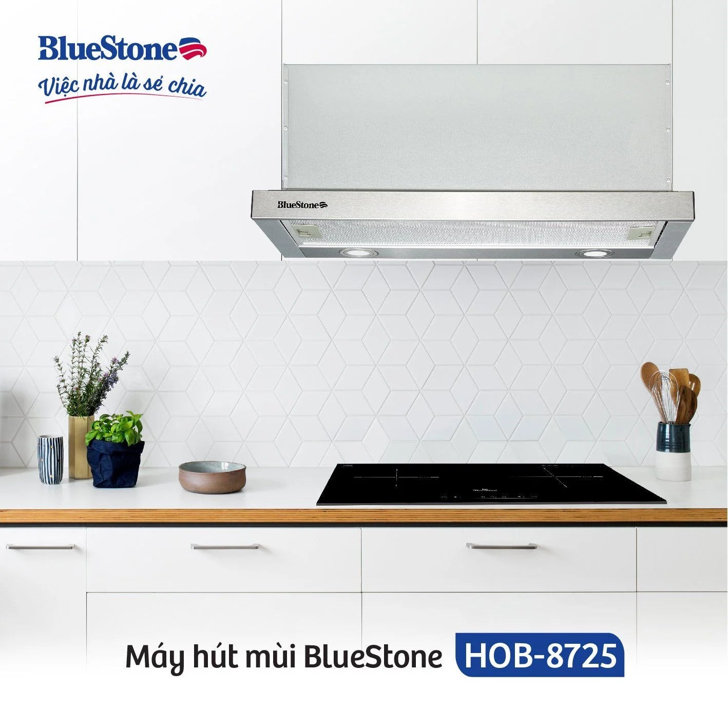 Máy Hút Mùi Âm Tủ BlueStone HOB-8725 750m3/giờ