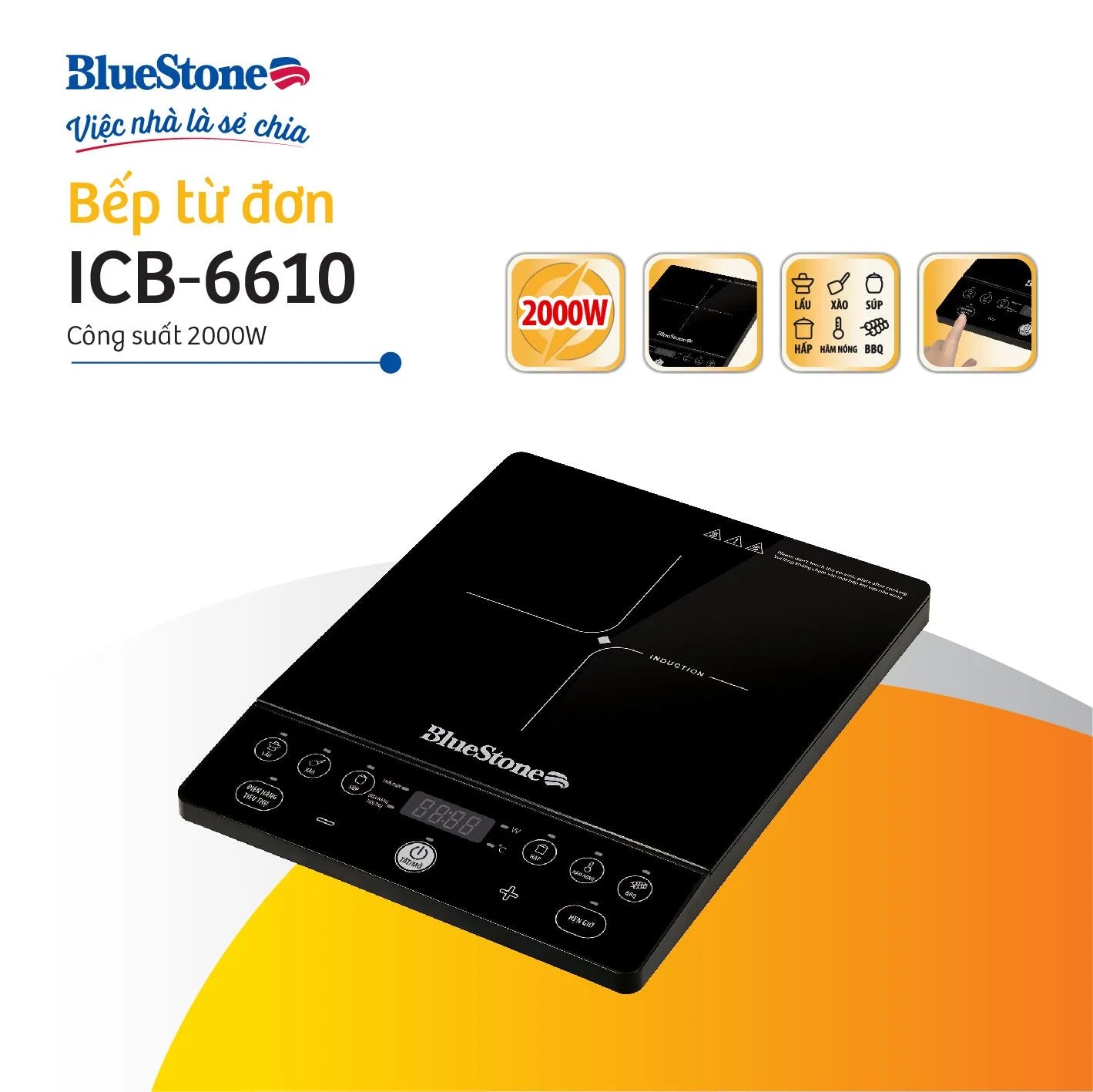 Bếp Từ Đơn BlueStone ICB-6610 2000W