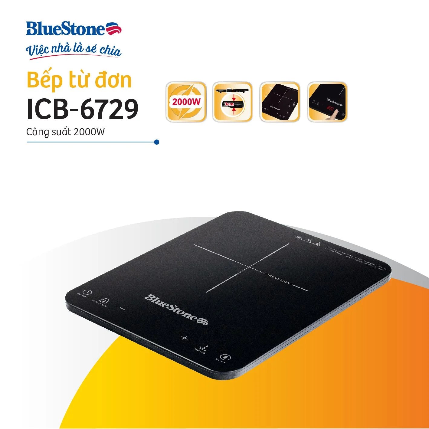 Bếp Từ Đơn BlueStone ICB-6729 2000W