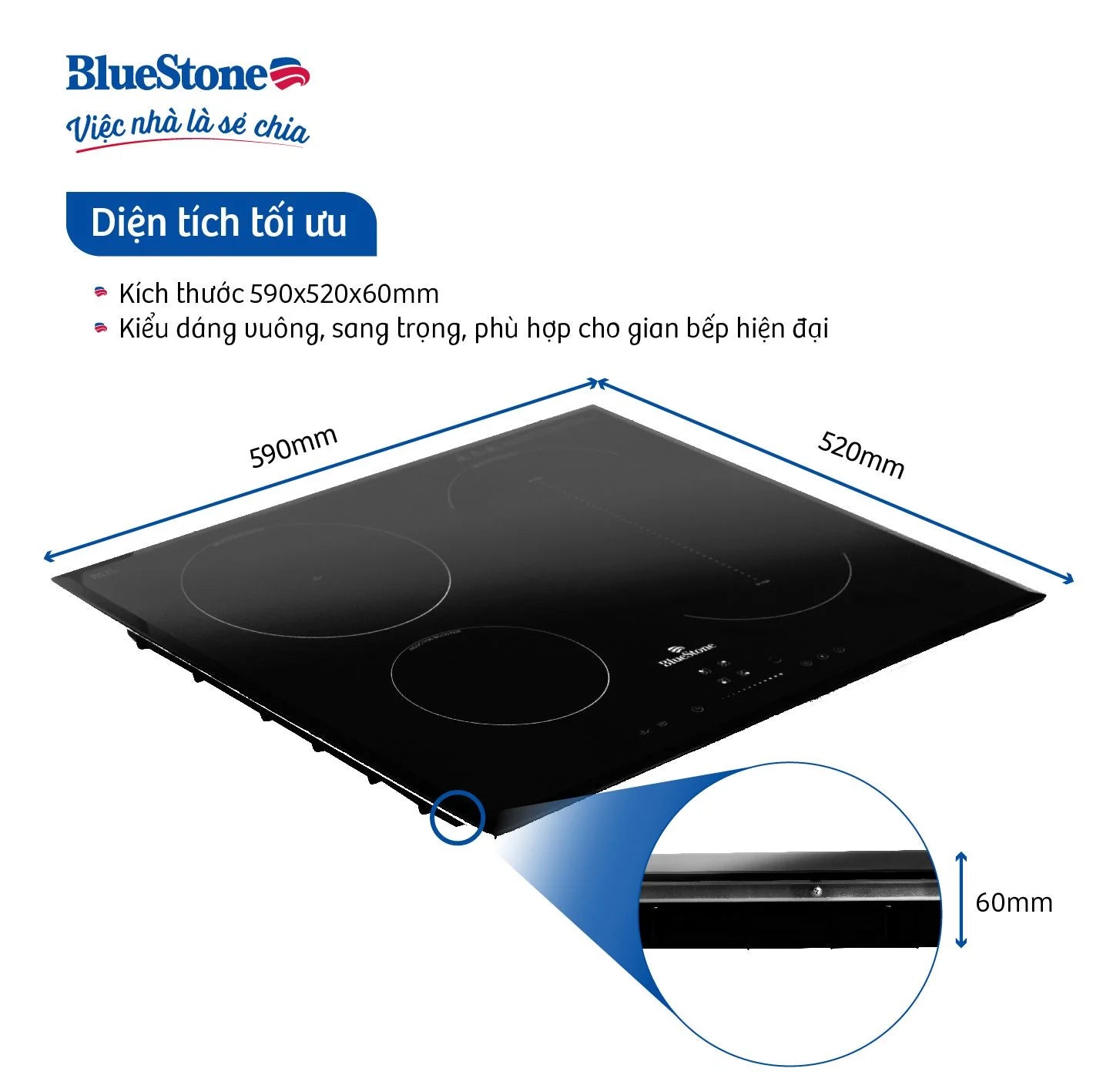 Bếp Từ Đôi BlueStone ICB-6818 4000W