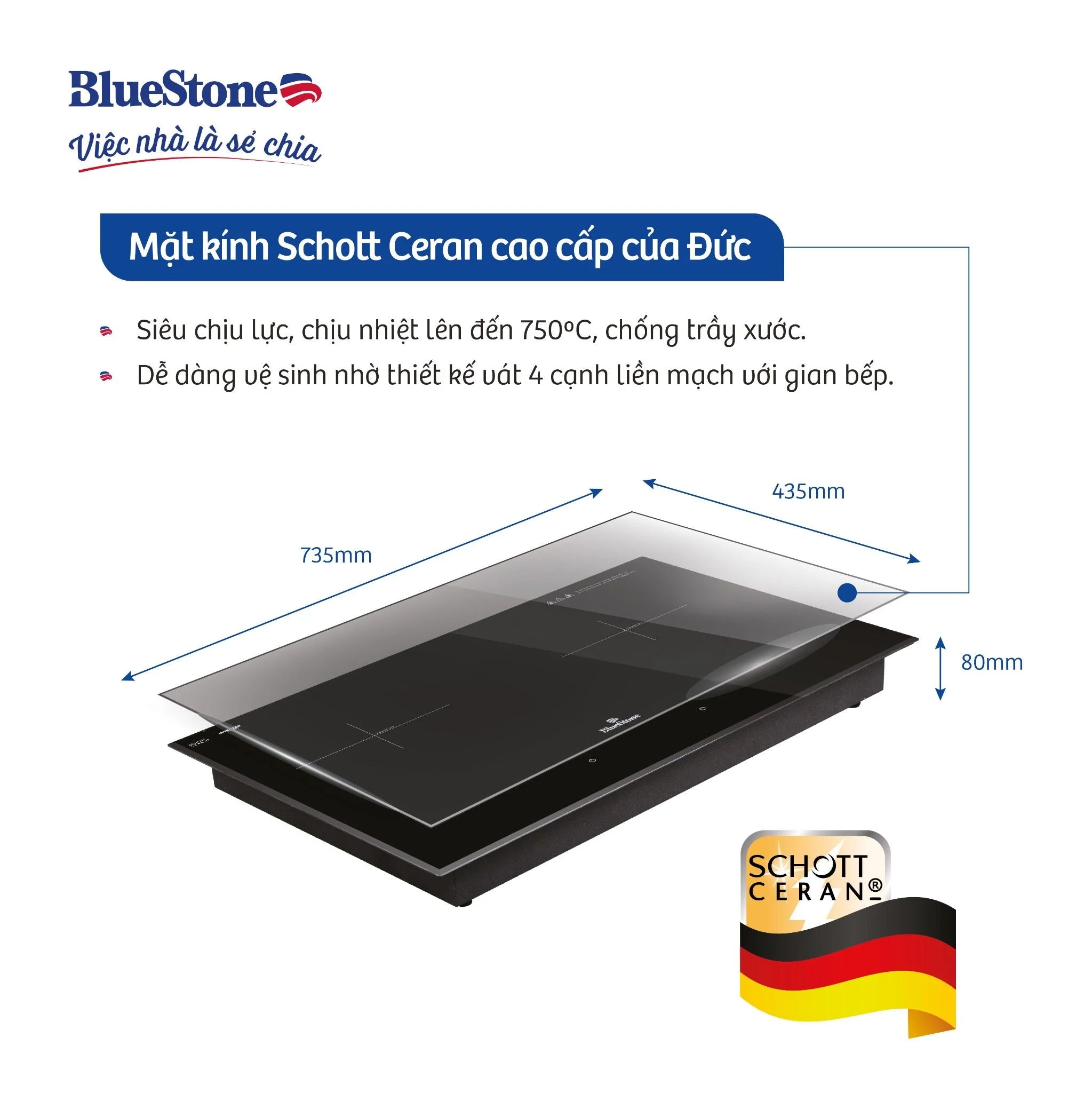 Icon3 Thông số kỹ thuật  Icon4 Thông tin sản phẩm  Icon5 Hướng dẫn sử dụng  Bếp Từ Đôi BlueStone ICB-6948 5200W - Miễn phí lắp đặt, cắt đá