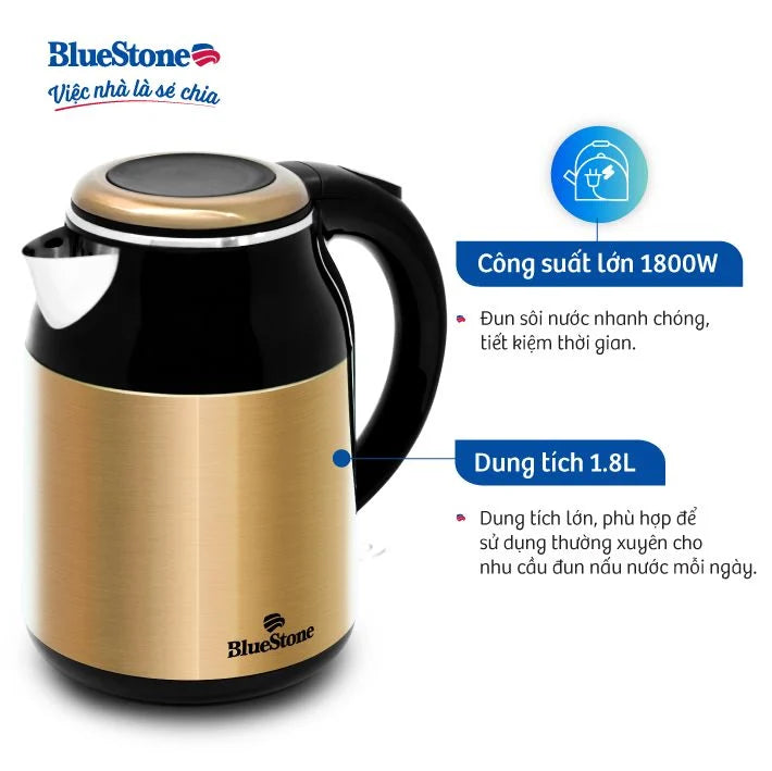 Ấm Đun Siêu Tốc BlueStone KTB-3369 1.8 Lít 1800W