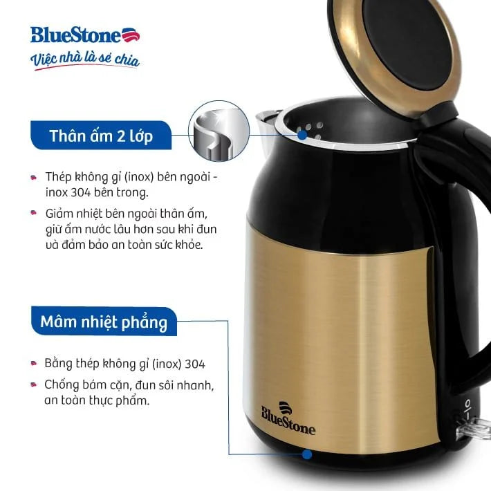 Ấm Đun Siêu Tốc BlueStone KTB-3369 1.8 Lít 1800W