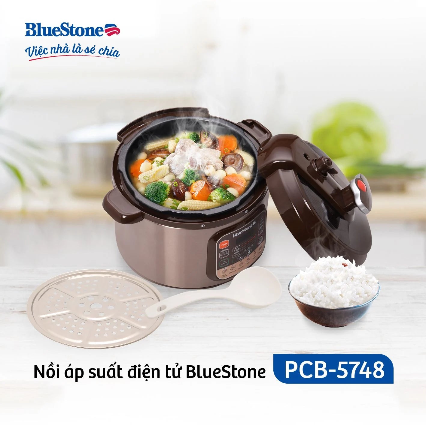 Nồi Áp Suất BlueStone PCB-5748 5 Lít 900W