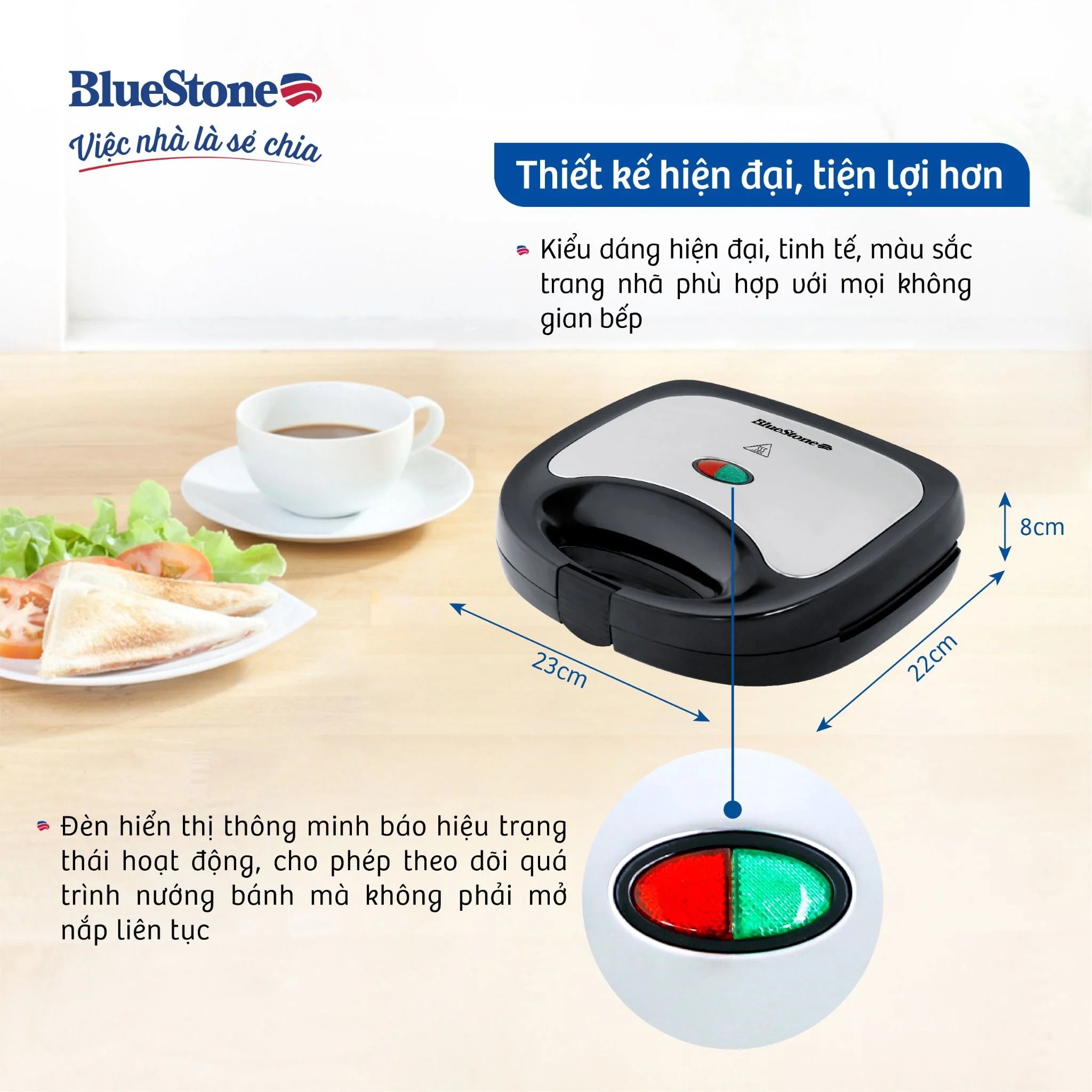 Máy Nướng Bánh Mì BlueStone SBB-2333 550-650W