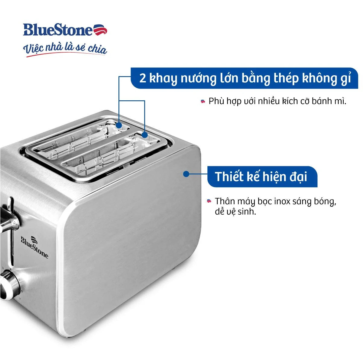 Máy Nướng Bánh Mì BlueStone TTB-2535 715-850W