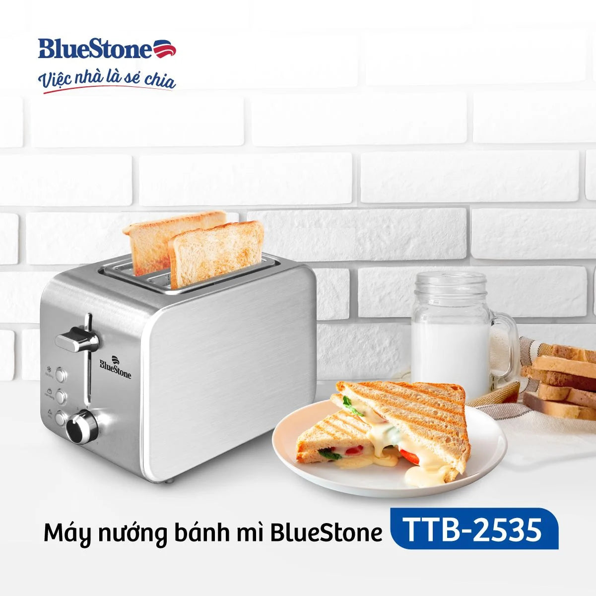 Máy Nướng Bánh Mì BlueStone TTB-2535 715-850W